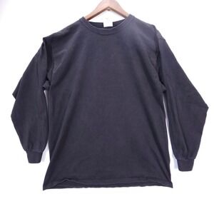 Pluma Long Sleeve Shirt Mens L Black Heavyweight Cotton Vintage Made in USA